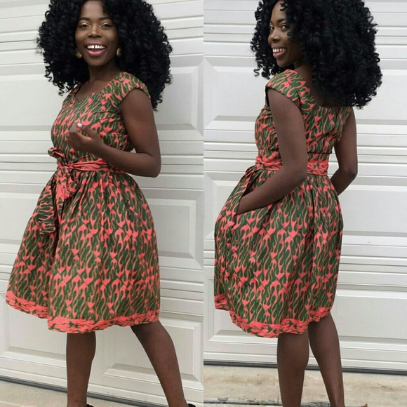 Veroex Dresses & Skirts - Women African print knee length dress